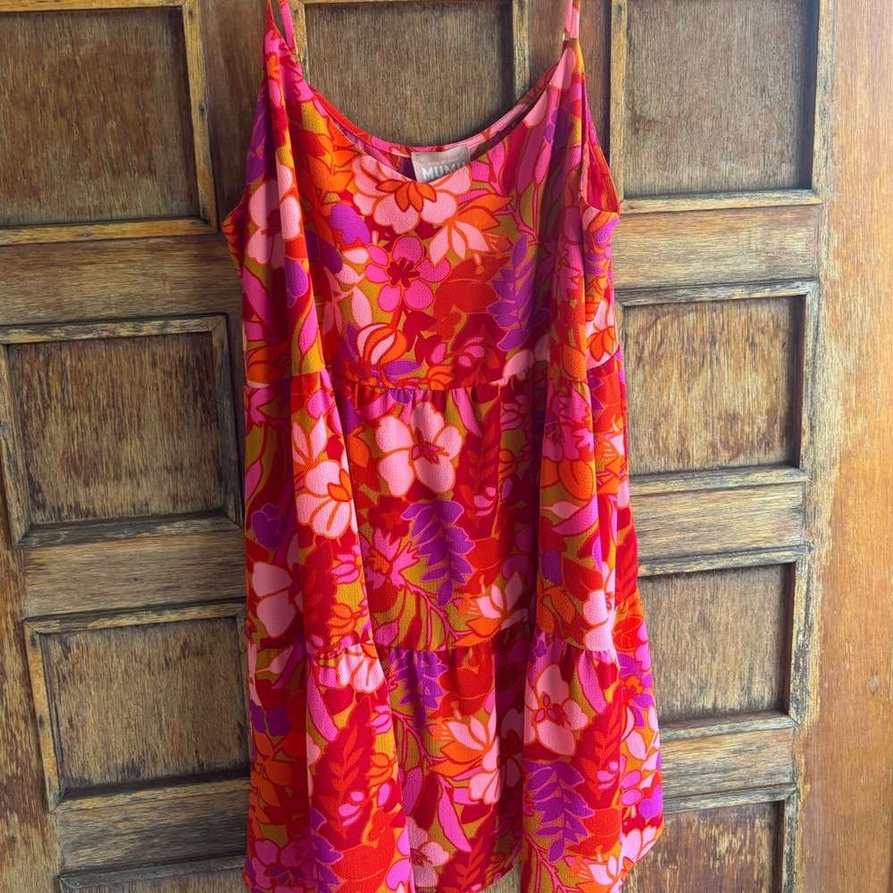 Show Me Your MuMu Pink and Orange Floral Dress